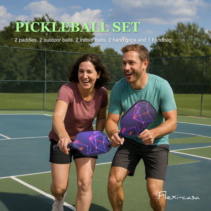 Energy Carbon Fiber Pickleball Paddle Set – USAPA Approved for Speed &amp; Agility | Normal Carbon Fiber Surface