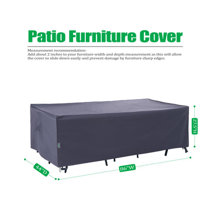 2025 Edition Waterproof Outdoor Patio Rectangular Cover - Grey